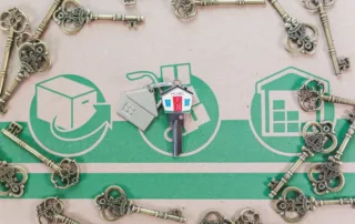 House keys arranged to illustrate privacy and home security